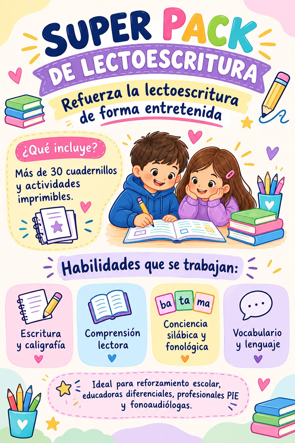 SUPER PACK DE REFORZAMIENTO DE LECTOESCRITURA 2