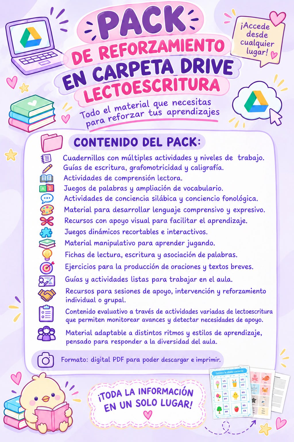 SUPER PACK DE REFORZAMIENTO DE LECTOESCRITURA 3