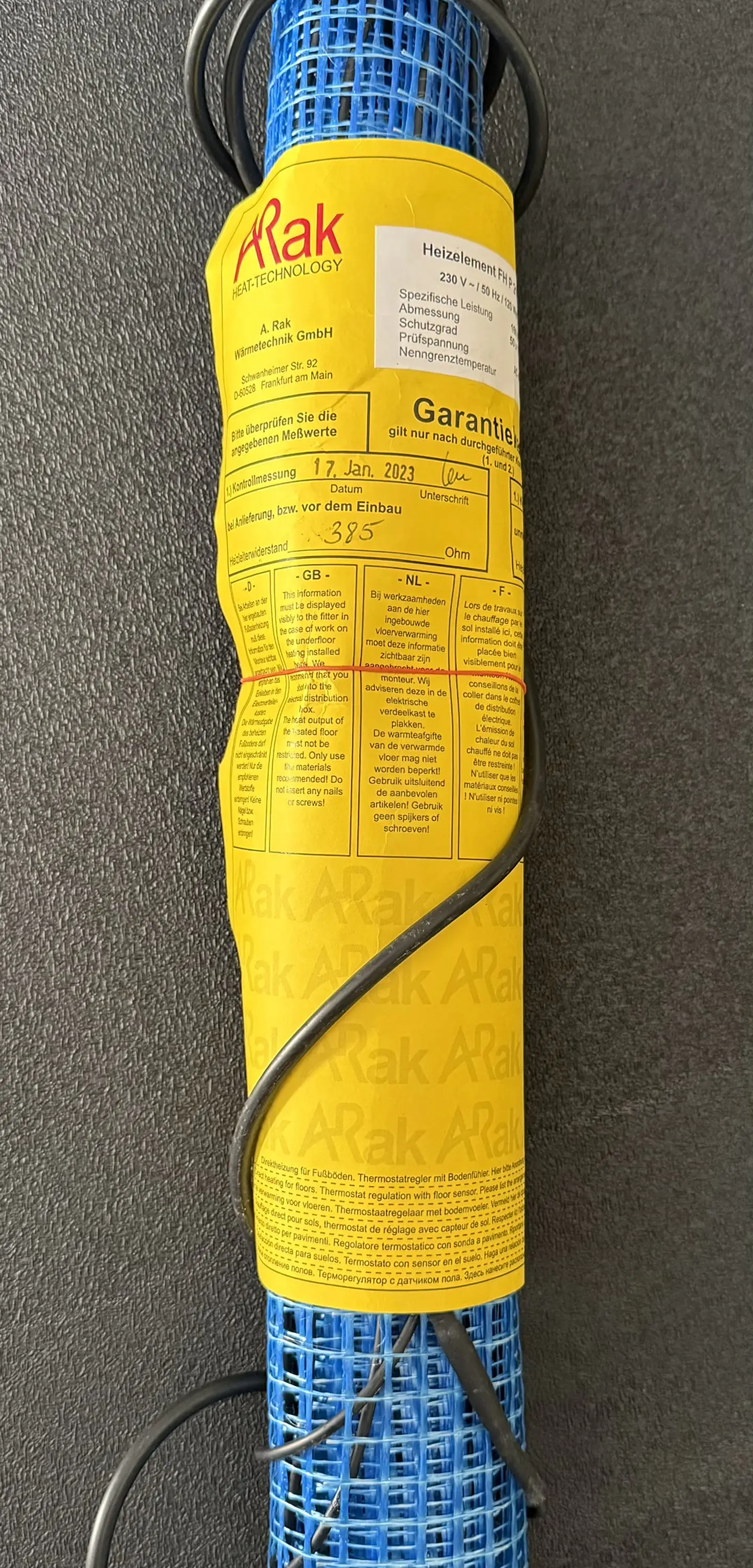 Tapete de Aquecimento para Laminado ARak FH L 2140 (50cm x 800cm) 2