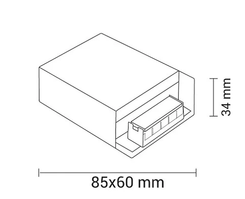 Fonte de Alimentação Metálica para Fita LED 36W 12V 3A (IP20) - Optonica