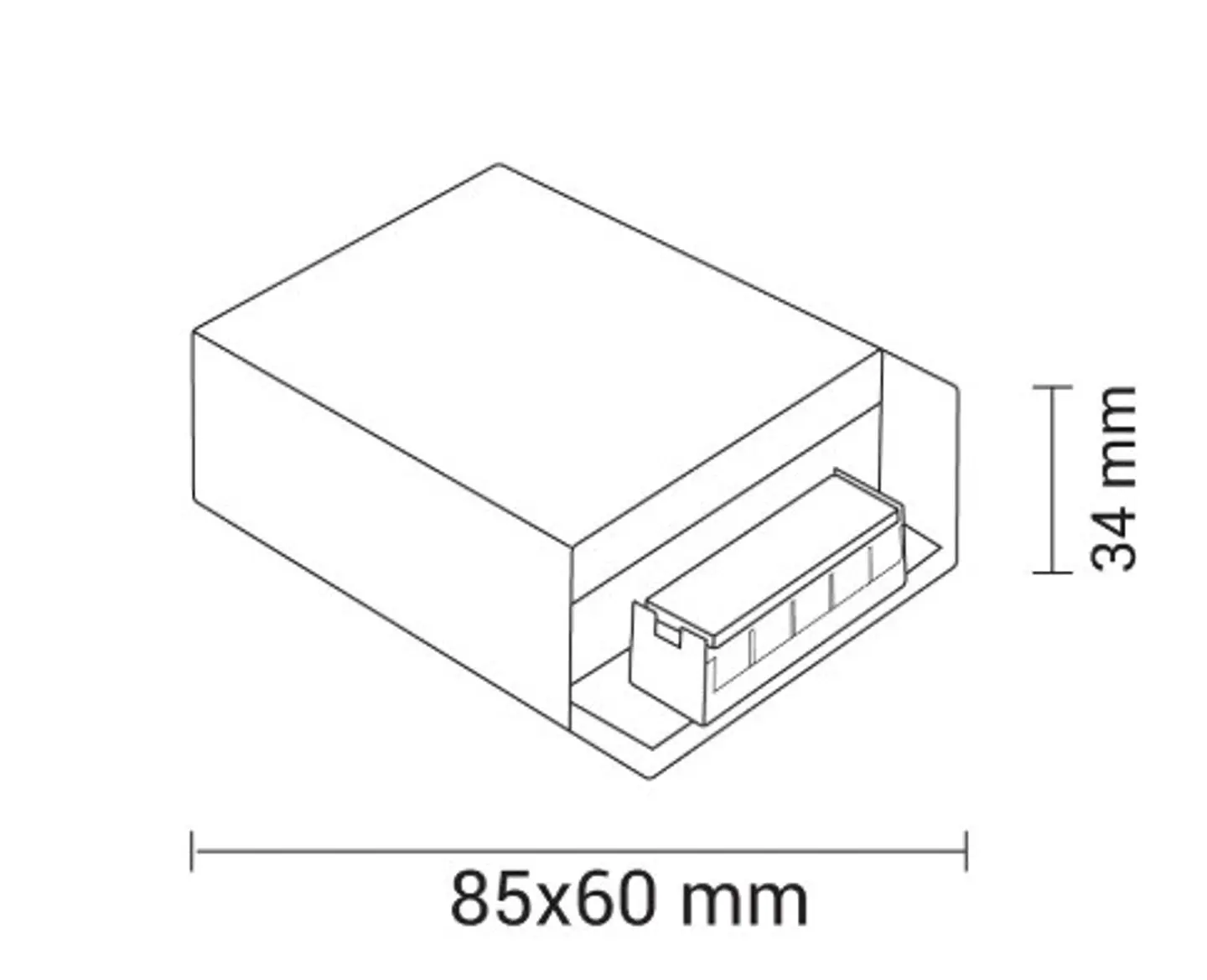 Fonte de Alimentação Metálica para Fita LED 36W 12V 3A (IP20) - Optonica 2