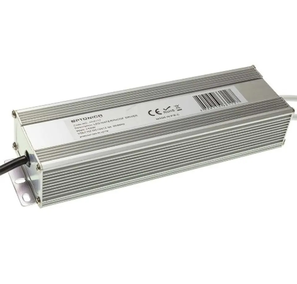 Fonte de Alimentação Metálica Estanque para Fita LED 150W 12V 12.5A (IP67) - Optonica 1