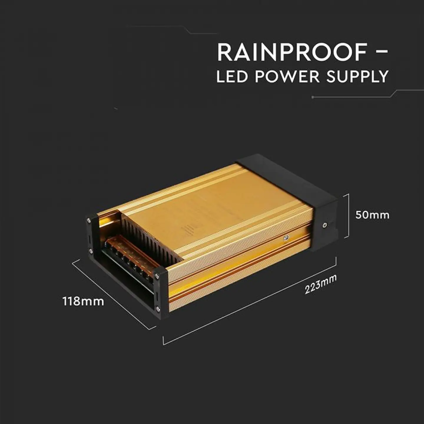 Fonte de Alimentação Metálica para Fita LED 400W 12V 33A (IP45) - V-TAC 2