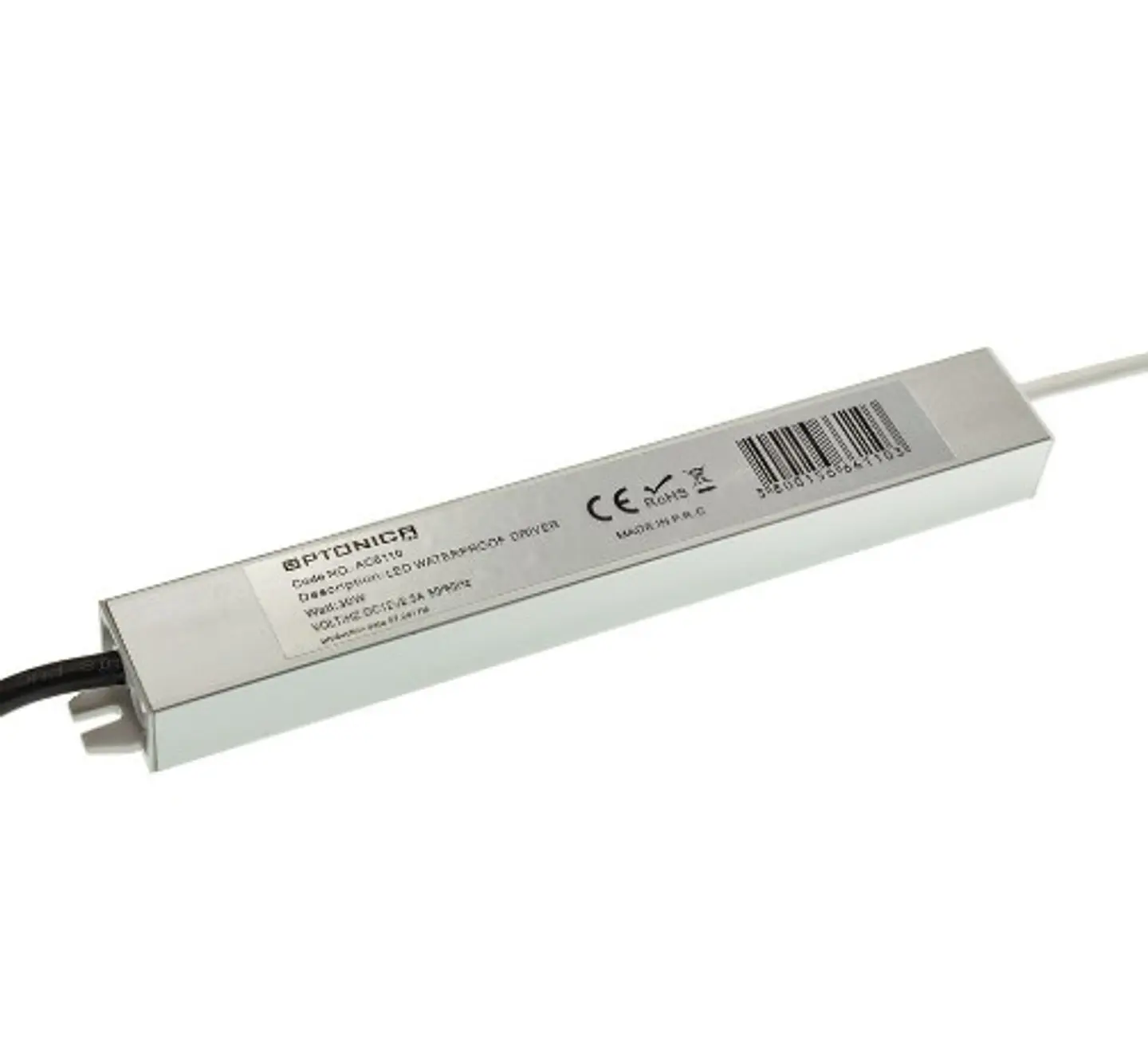 Fonte de Alimentação Metálica Estanque para Fita LED 30W 12V 2.5A (IP67) 1