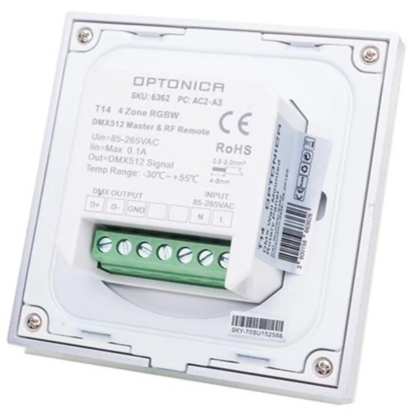 Controlador de Parede DMX512 para LED RGB/RGBW (AC 85-265V) 2