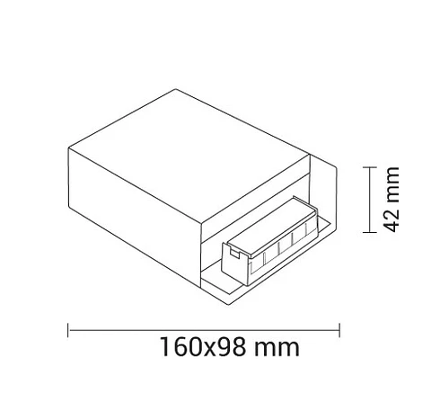 Fonte de Alimentação Metálica para Fita LED 100W (12V / 8.3A)