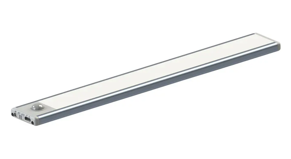 Régua LED Fina (Slim) para Armários 1.5W com Sensor PIR e Bateria - Optonica 1