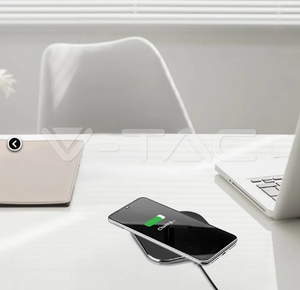 Беспроводное зарядное устройство 10W для смартфонов - V-TAC Черное 1