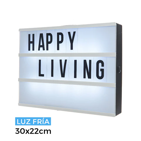 Caixa de Luz Decorativa "Cinema" (Luz Fria / 30x22cm) - EDM