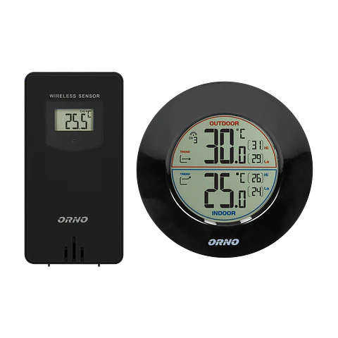 Estação Meteorológica Sem Fios com Sensor Interior/Exterior - ORNO 