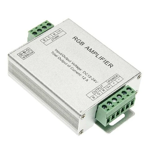 Amplificador de Sinal para Fita LED 144W (DC12-24V) - Optonica Prateado