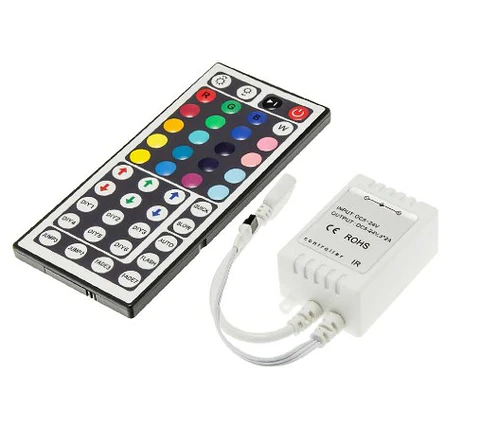Controlador e Comando IR 44 Botões para Fita LED (144W / DC12V)