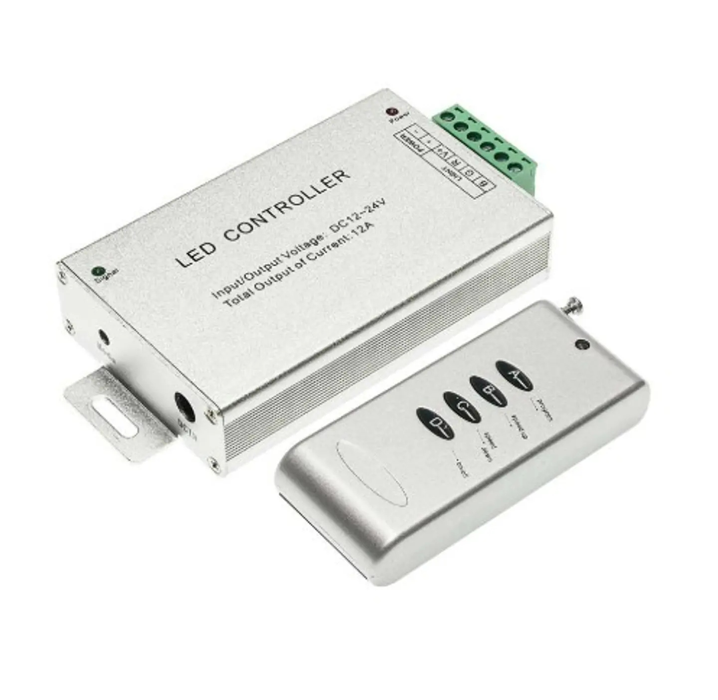 Controlador e Comando RF 4 Botões para Fita LED RGB (144W / DC24V) 1