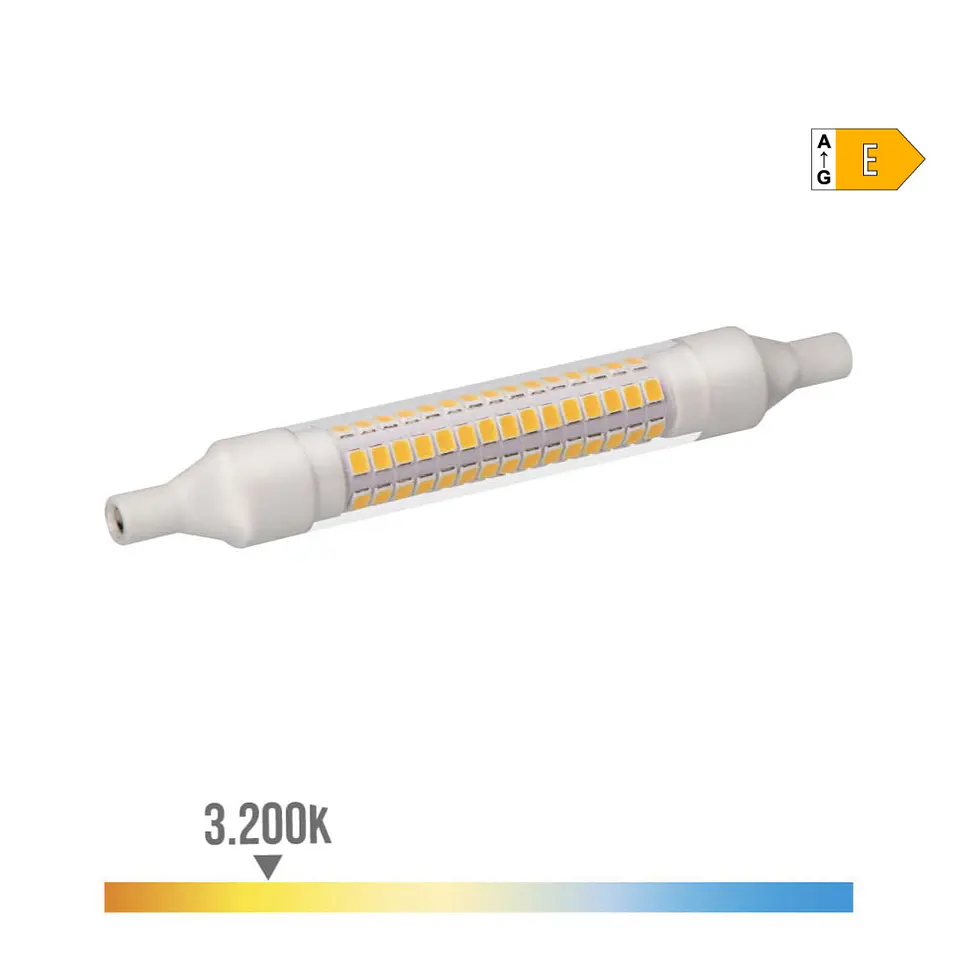 Lâmpada LED Linear R7s 118mm 9W (Equiv. 80W) 1150lm 3000K - EDM 1