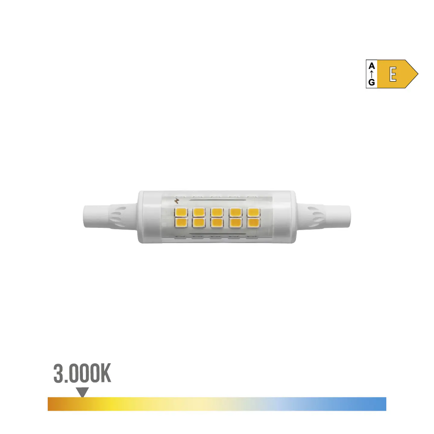 Lâmpada LED Linear R7s 78mm 5.5W (Equiv. 55W) 720lm 3000K - EDM 1