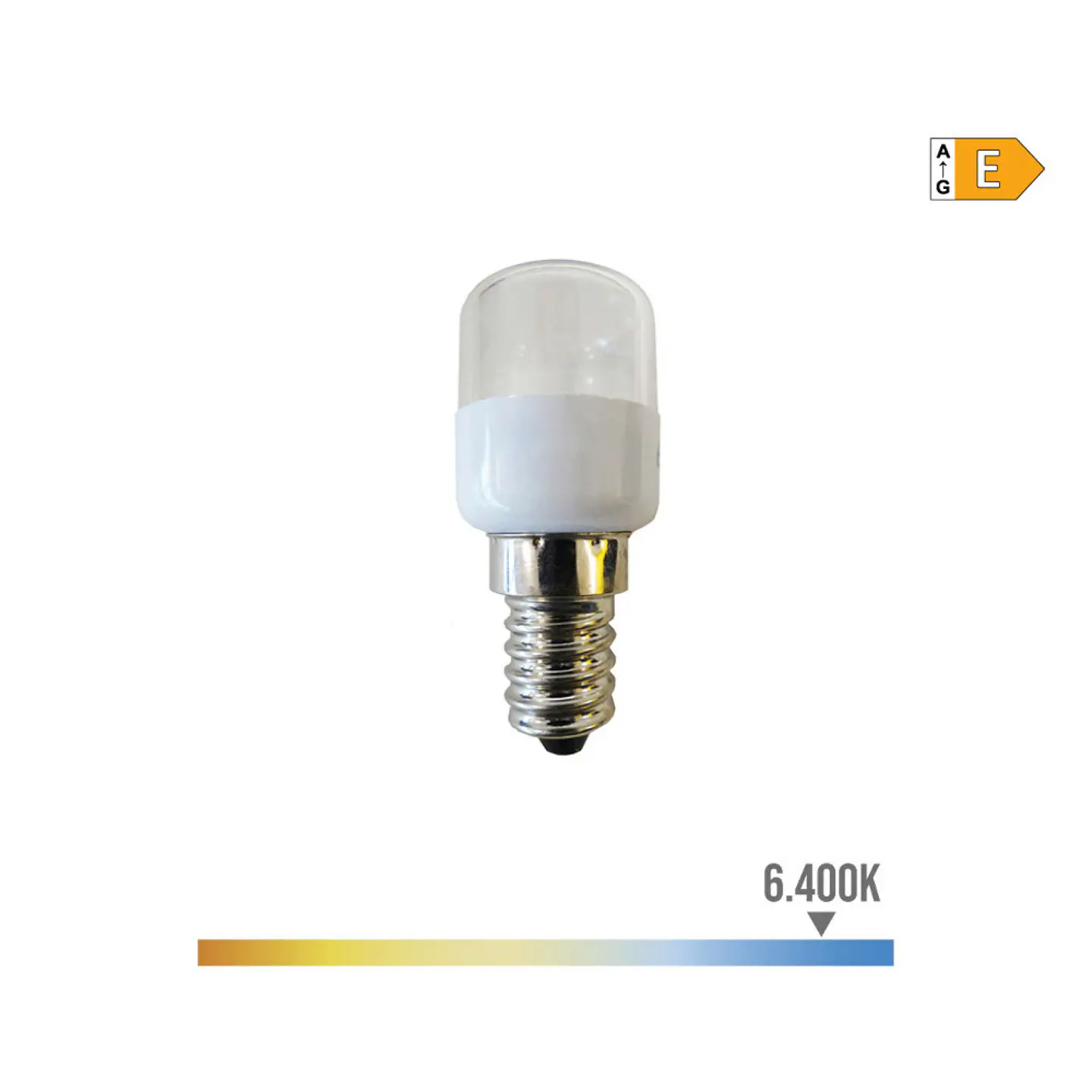 Lâmpada LED Tubular (Frigorífico) E14 0,5W (Equiv. 6W) 55lm 6400K Luz Fria - EDM 1