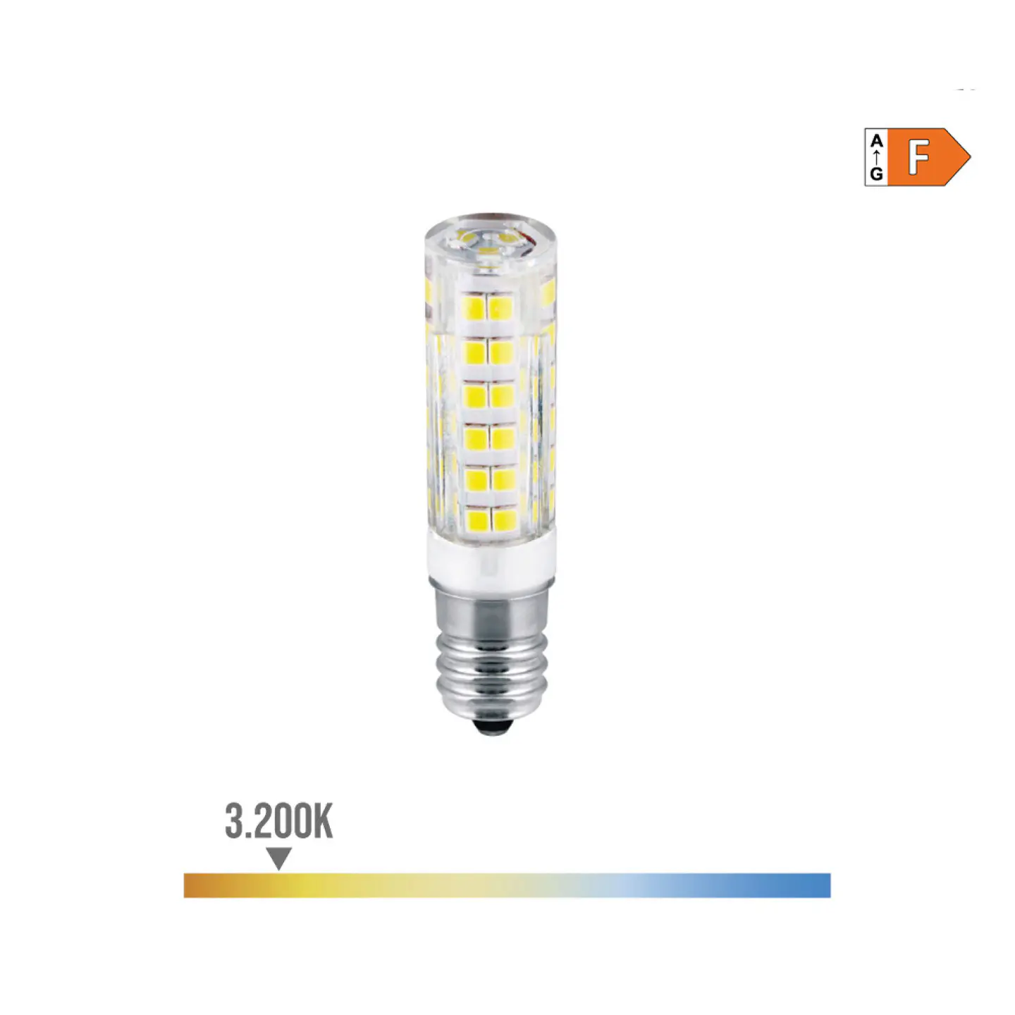 Lâmpada LED Pebetero E14 4,5W (Equiv. 39W) 450lm 3200K Luz Quente - EDM 1