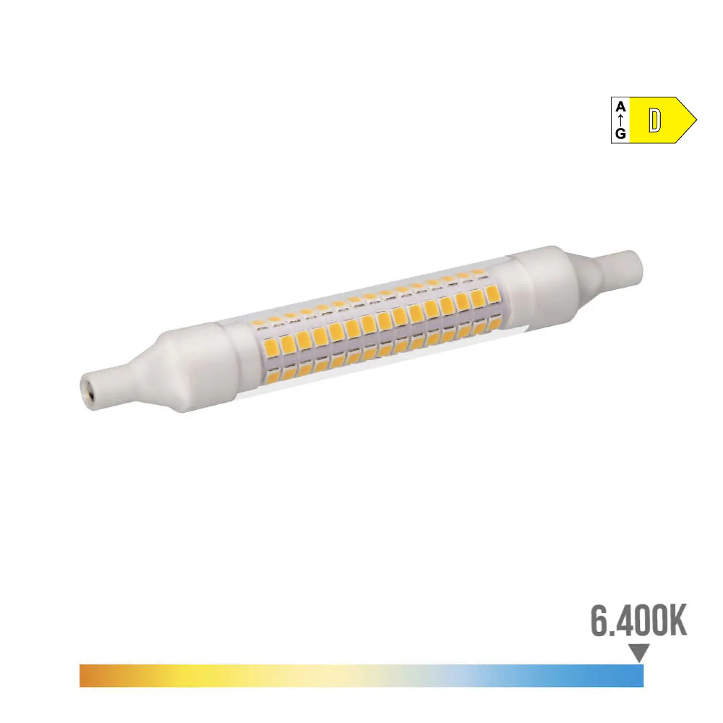 Lâmpada LED Linear R7s 118mm 9W (Equiv. 87W) 1280lm 6400K Luz Fria - EDM 1