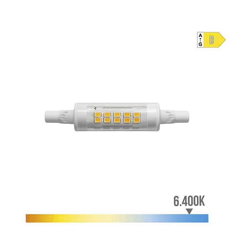 Lâmpada LED Linear R7s 78mm 5,5W (Equiv. 60W) 800lm 6400K Luz Fria - EDM