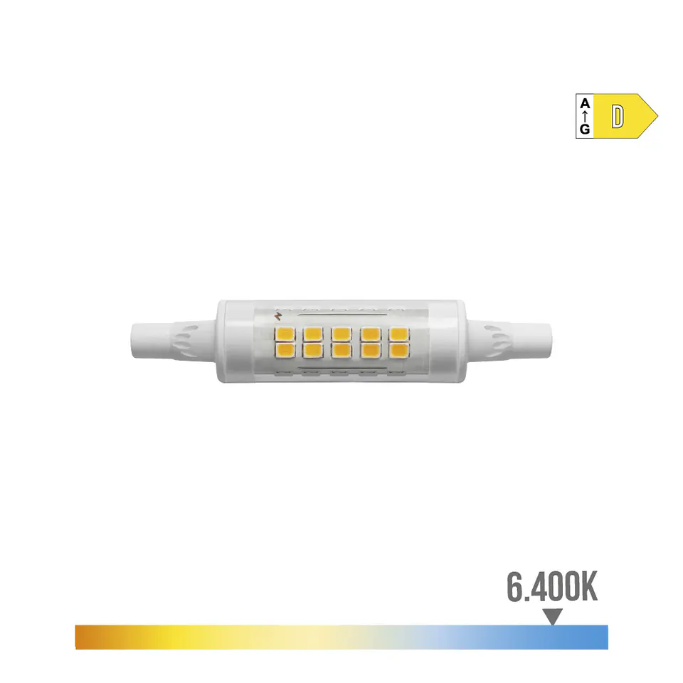 Lâmpada LED Linear R7s 78mm 5,5W (Equiv. 60W) 800lm 6400K Luz Fria - EDM 1