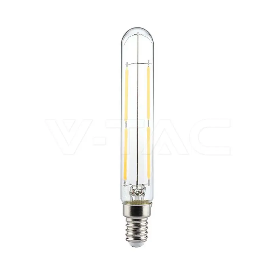 Lâmpada LED Filamento T20 E14 4W 400lm 2700K Luz Natural Vidro Transparente - V-TAC 1