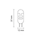 Lâmpada LED G4 2W (Equiv. 18W) 170lm 4500K 12V DC Luz Neutra Plástico - OPTONICA - Thumbnail 2
