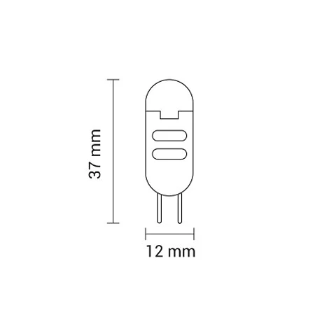 Lâmpada LED G4 2W (Equiv. 18W) 170lm 6000K 12V DC Luz Fria Plástico - OPTONICA
