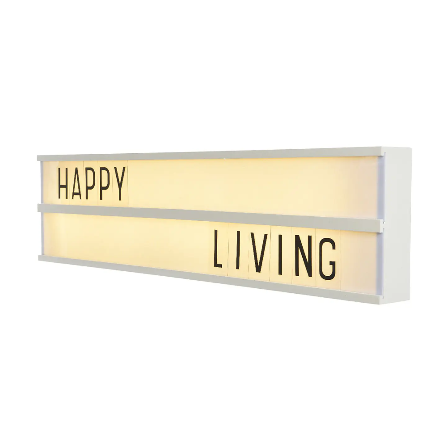 Caixa de Luz LED Decorativa (Lightbox) Dupla 60x15cm Luz Quente 1