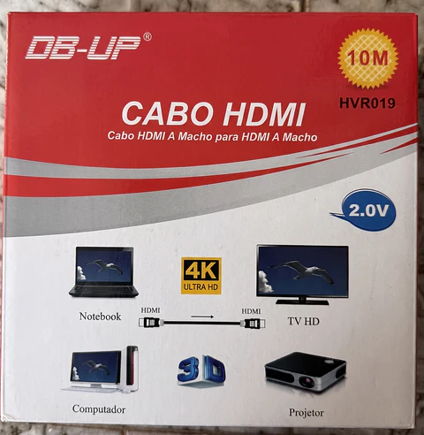 Cabo HDMI 2.0 (M/M) 4K Ultra HD 3D - 10 Metros - DB-UP