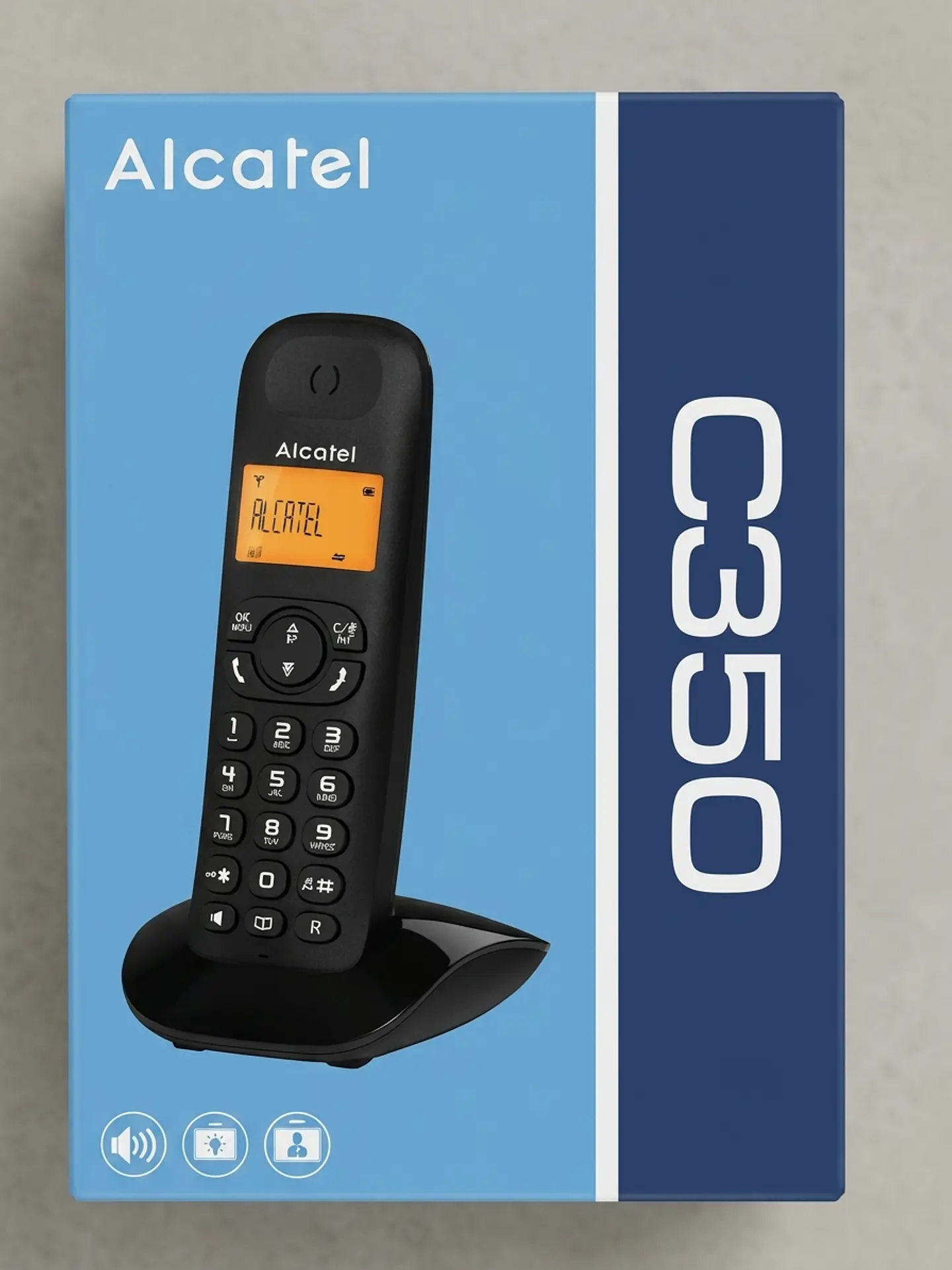 Telefone Sem Fios Alcatel C350 c/ Mãos-Livres e Ecrã Iluminado 1