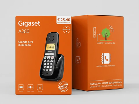 Telefone Sem Fios Gigaset A280 c/ Mãos-Livres e ECO DECT