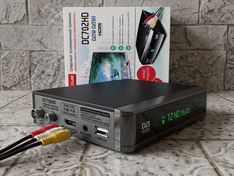 Recetor de TV Digital Terrestre DVB-T2 - D-COLOR DC702HD 1