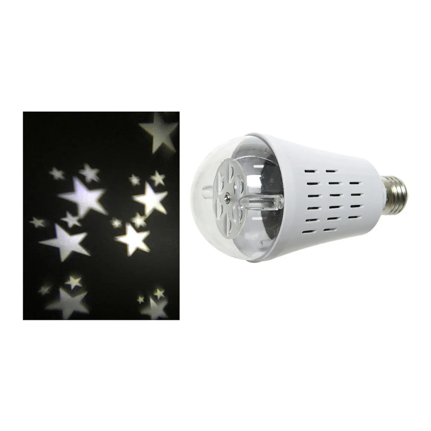 Lâmpada LED Projetora de Estrelas E27 (Luz Quente) 7.5x14.5cm - LUMINEO 1