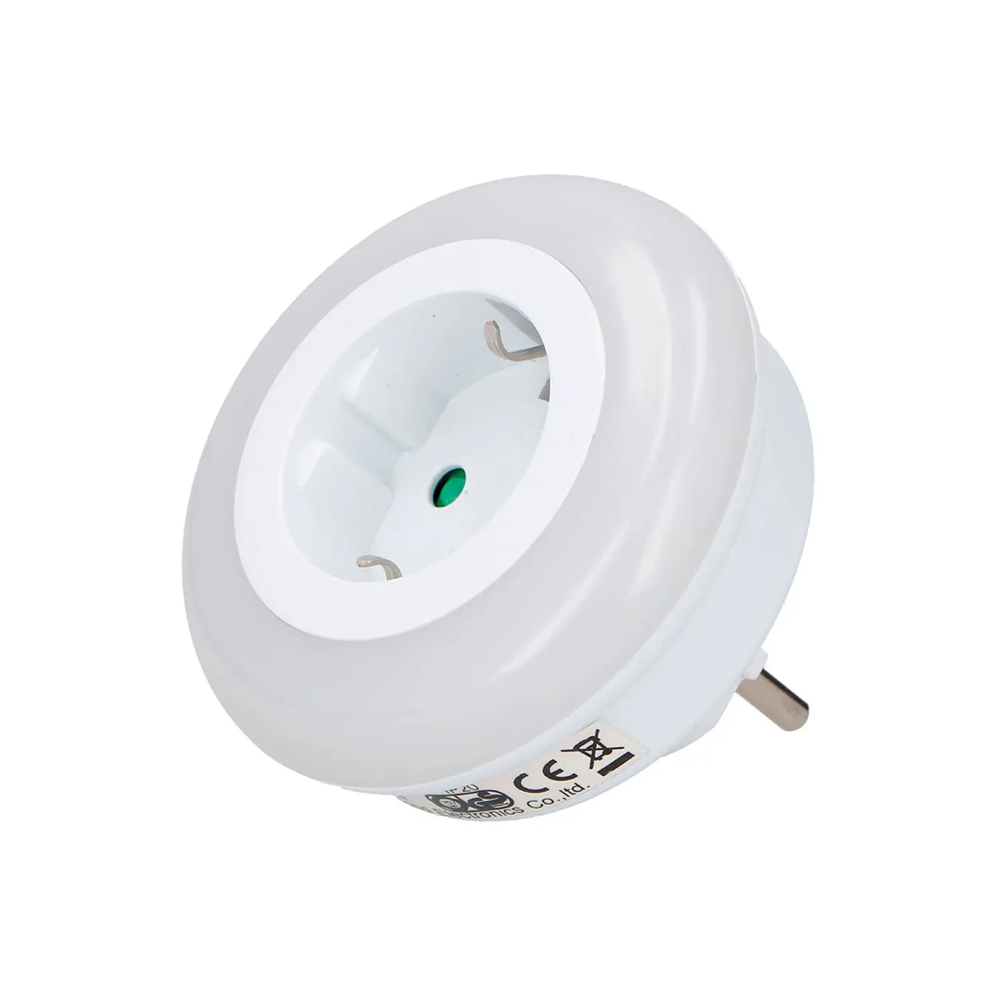 Ficha com Luz LED Noturna e Sensor Crepuscular 3 LEDs (Pass-Through) 1