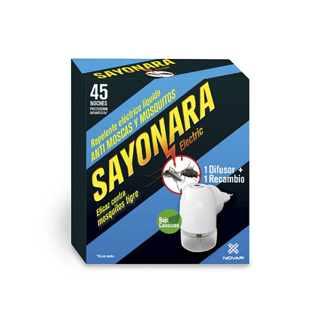 Difusor Elétrico Anti-Mosquitos c/ Recarga Líquida - SAYONARA (Novar)