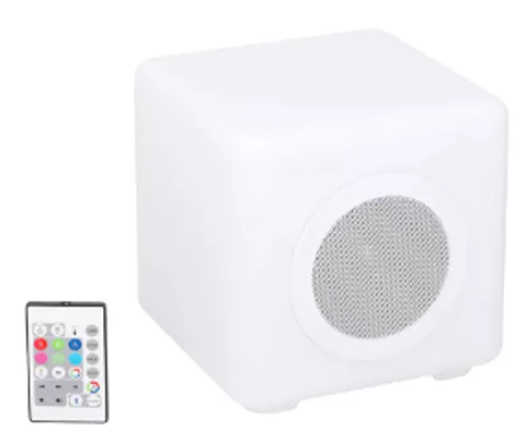 Coluna Bluetooth de Exterior c/ Luz Ambiente LED (IPX4) 20x20cm - DUNLOP