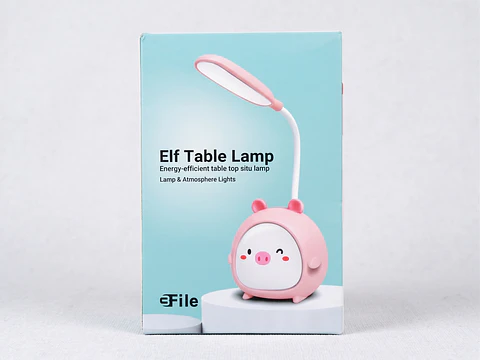 Candeeiro de Mesa LED Infantil "Elf Table Lamp" (Porquinho Rosa) c/ Bateria