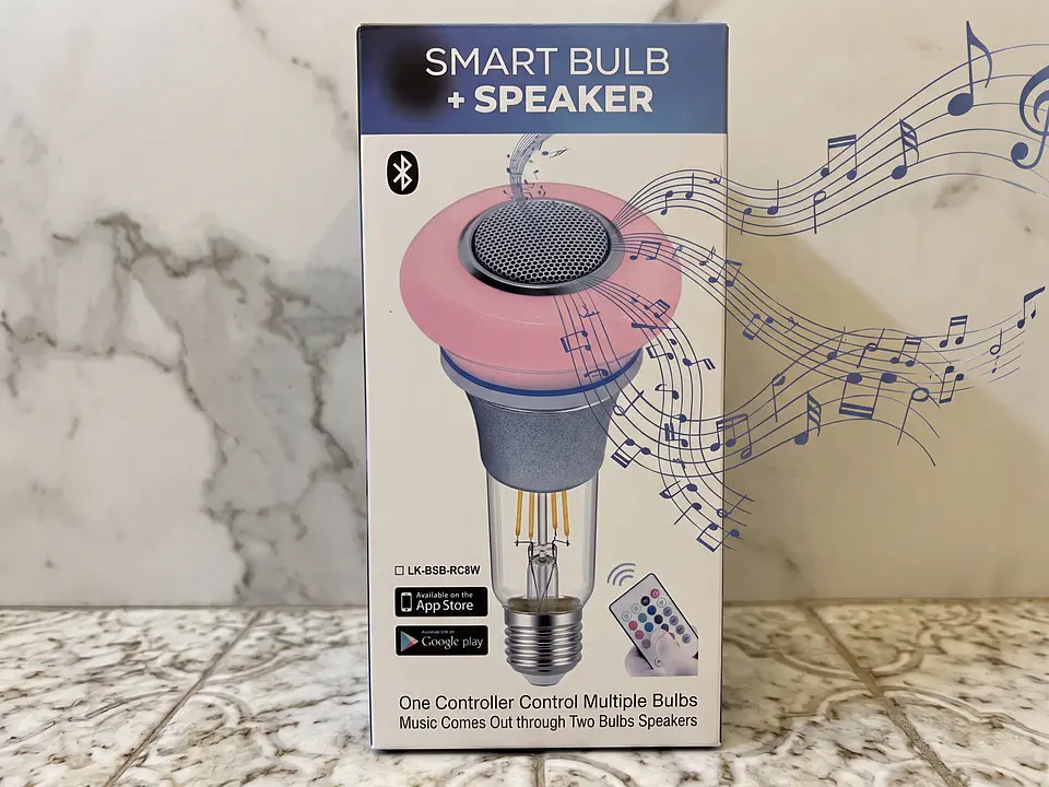 Lâmpada Inteligente LED RGB c/ Altifalante Bluetooth 8W (Casquilho E27) 1