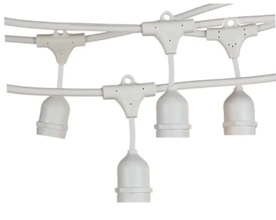 Guirlanda Elétrica de Exterior Feron CL50-8 c/ 10 Casquilhos E27 (Branca, 8m) 1