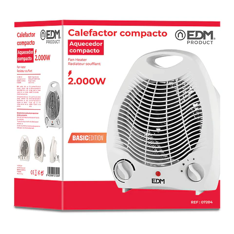 Termoventilador Compacto EDM 1000-2000W (Branco)