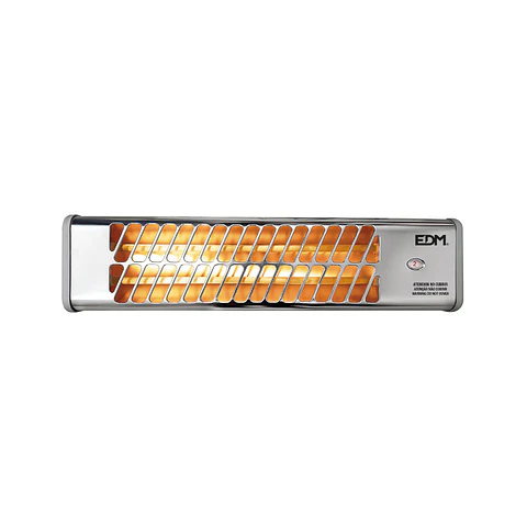 Aquecedor de Parede a Quartzo para WC EDM 1200W Orientável (Branco/Cromo)