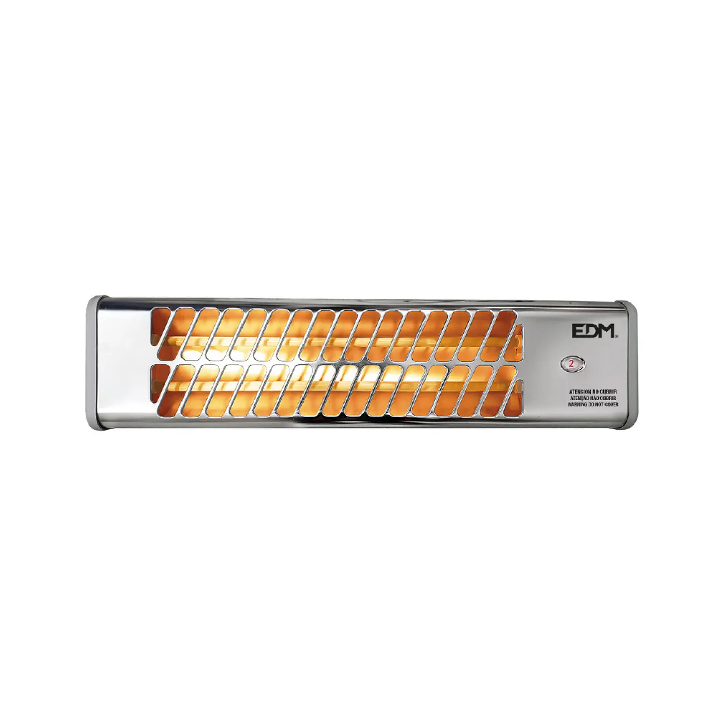 Aquecedor de Parede a Quartzo para WC EDM 1200W Orientável (Branco/Cromo) 2