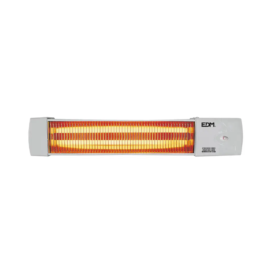 Aquecedor de Parede a Quartzo para WC EDM 1200W Ajustável (Gris/Marfil) 2