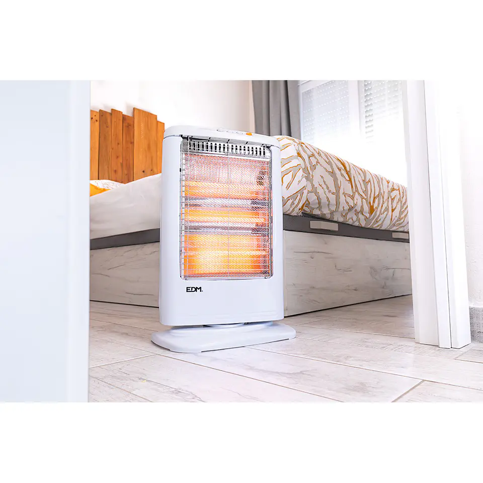 Aquecedor de Quartzo Oscilante EDM 1200W (Branco) - Modelo 3 Barras c/ Antitombo 2