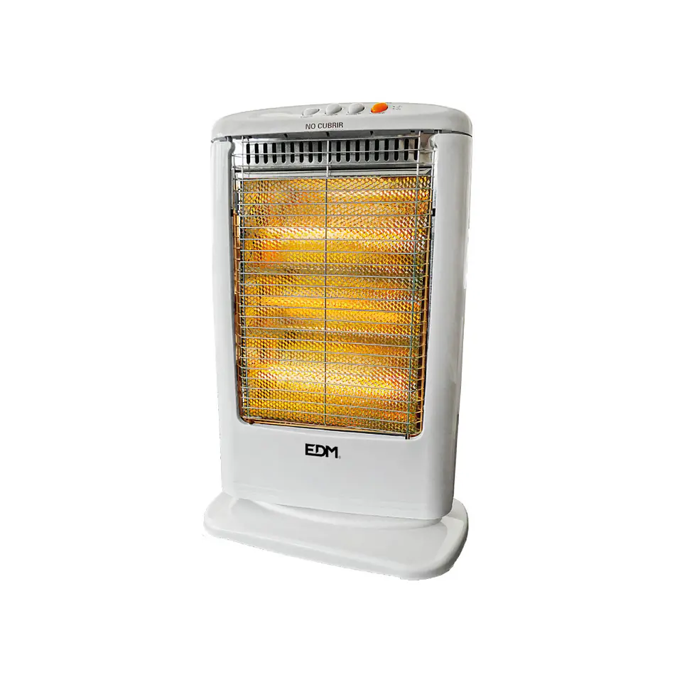 Aquecedor de Quartzo Oscilante EDM 1200W (Branco) - Modelo 3 Barras c/ Antitombo 1