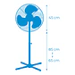 Ventilador de Pé EDM 45W Ø40cm (Branco) - Thumbnail 2