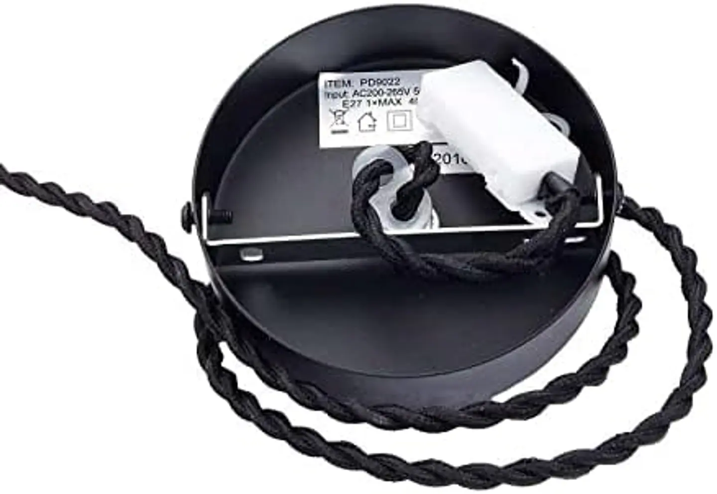 Candeeiro de Suspensão Optonica E27 3D (Cromado / Motif Círculos) - Ø400mm 3