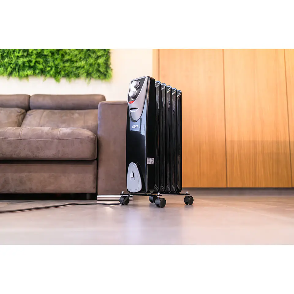 Radiador Sem Óleo EDM 1500W (Black Edition) - 8 Elementos 4