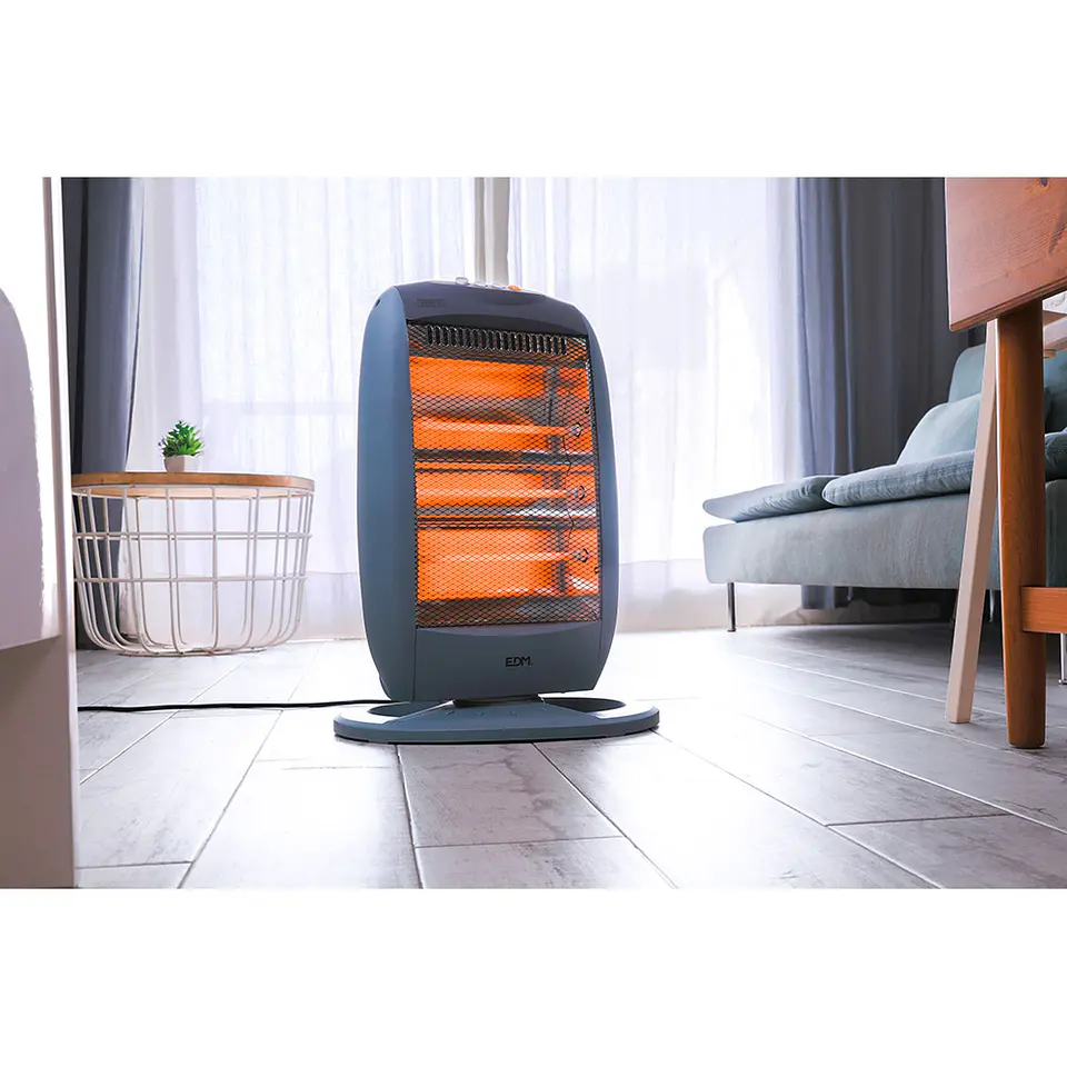 Aquecedor de Quartzo Oscilante EDM 1200W - 3 Barras c/ Antitombo 4
