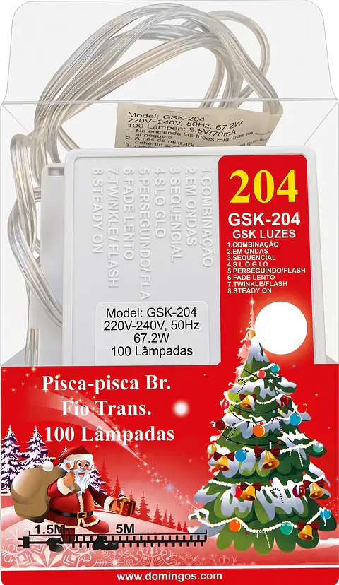Grinalda LED a Pilhas LUZ EUROPA "Lua" (Multicor) - 1,5 Metros